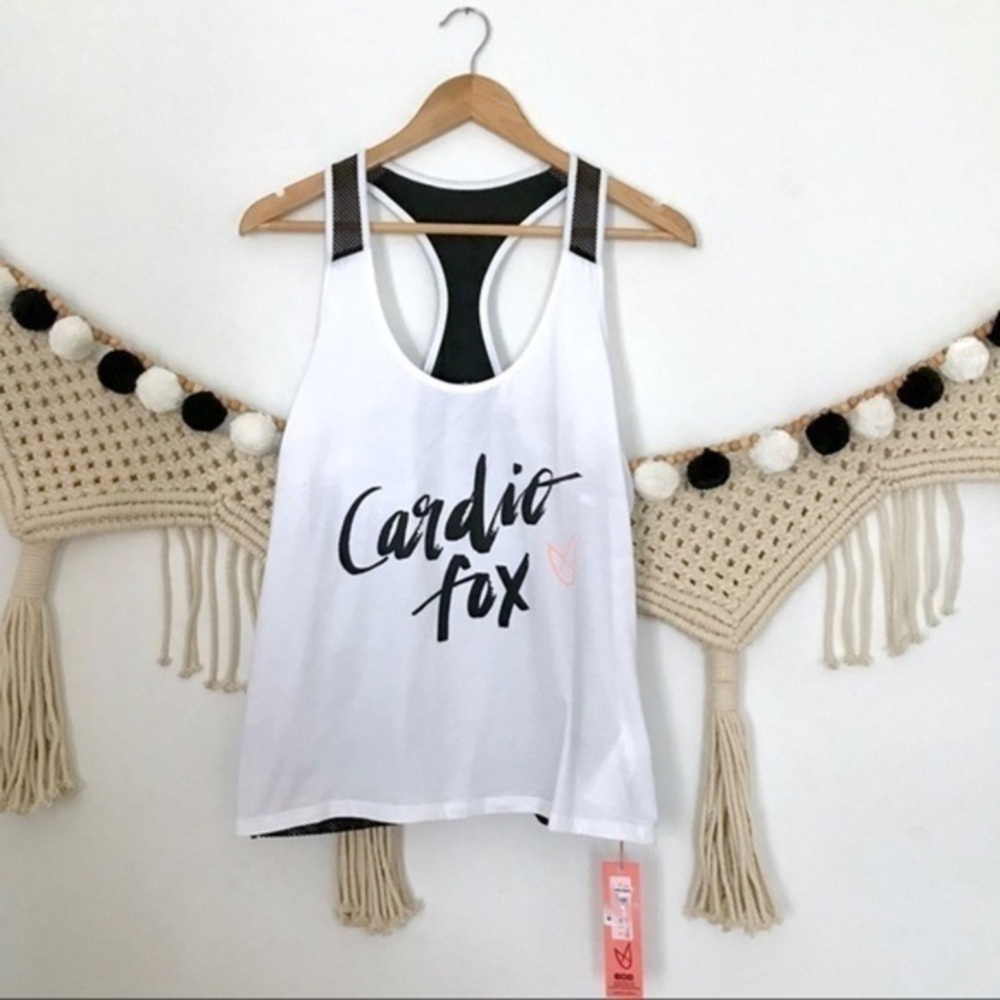 Minkpink Move Cardio Fox Workout Mesh Tank Top